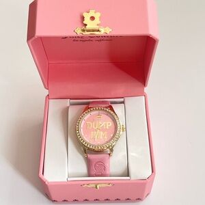 NWT Juicy Couture Pink 'Dump Him’ Watch